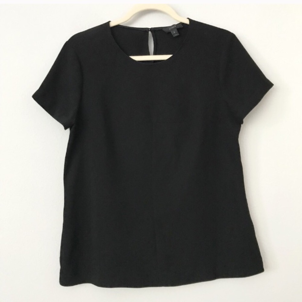 J Crew Black Label Short Sleeve Shell Top